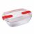 Pyrex – Cook & Heat – Plat Rectangulaire en Verre avec Couvercle Hermétique Spécial Micro-ondes – Boîte de conservation – Cuisinez au four, Conservez et Réchauffez, 23 x 15 x 7cm