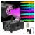 Machines a Fumee avec 18 LED Lumières Colorées, 500W Machine à Fumée Pulvérisation Automatique DJ Mini Télécommande Sans Fil pour Fête, Halloween, Noël, Mariage, Anniversaire